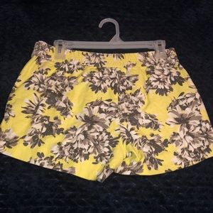 Yellow floral shorts